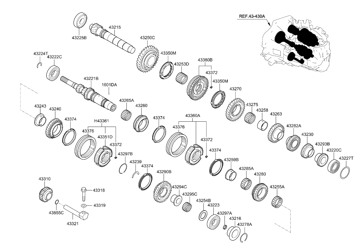 Kia 4322132301 Shaft-Input