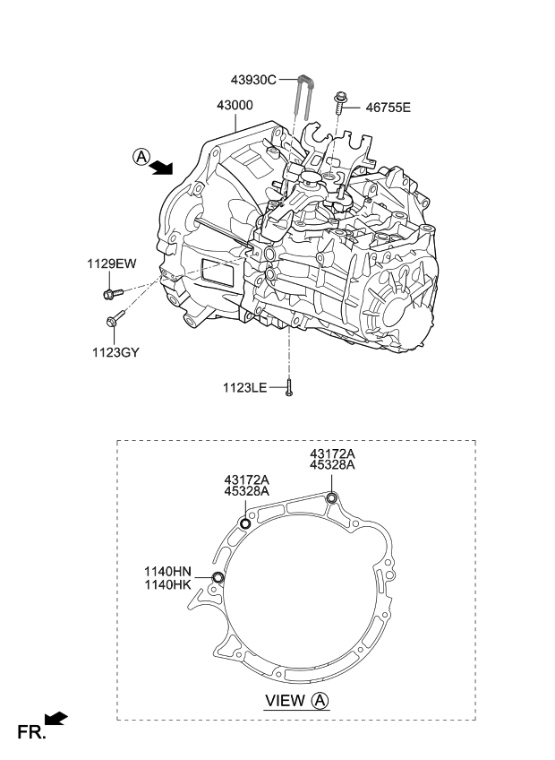 Kia 430003D817 Transmission Assembly-Ma