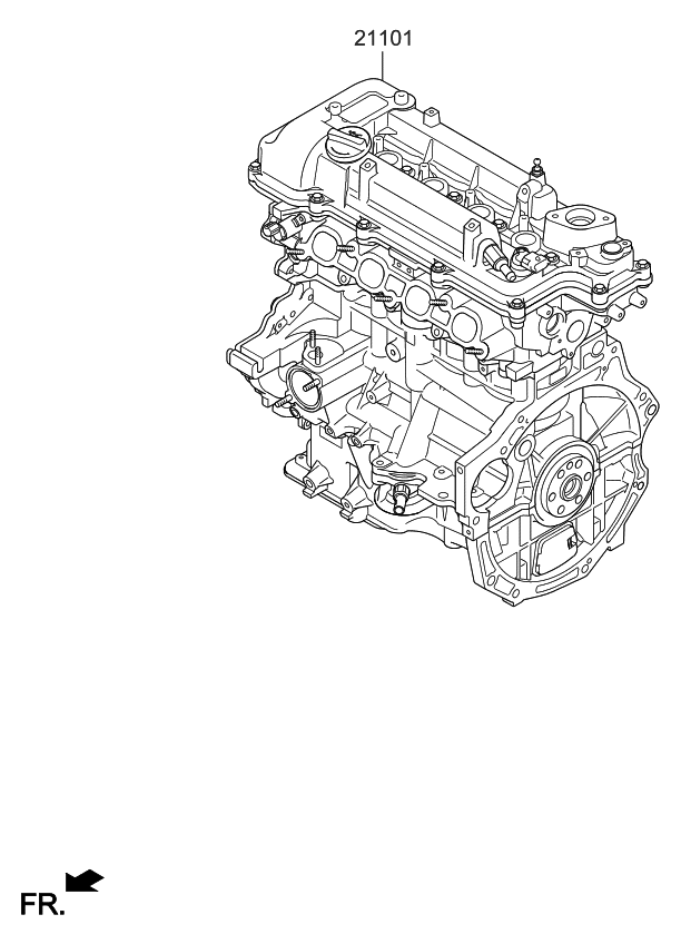 Kia 25ZG12BX00 Engine Assembly-Sub