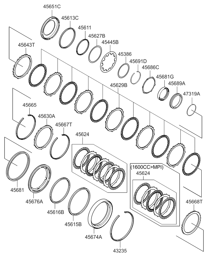 Kia 4561823000 Piston-Lower & Reverse