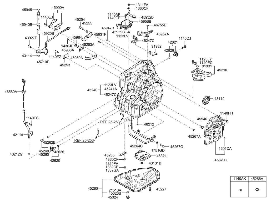 Kia 4521123320 Bracket Assembly-TRANSAXLE