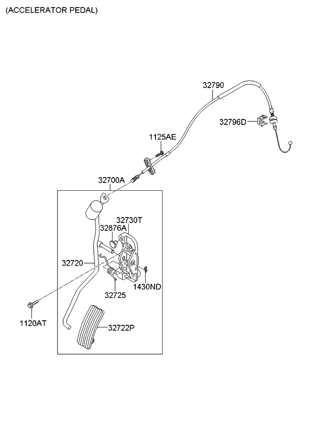 Kia 327002K150 Pedal Assembly-Accelerator