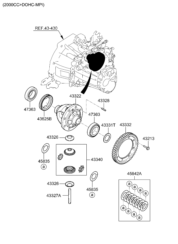 Kia 4333232040 Gear-Differential Drive