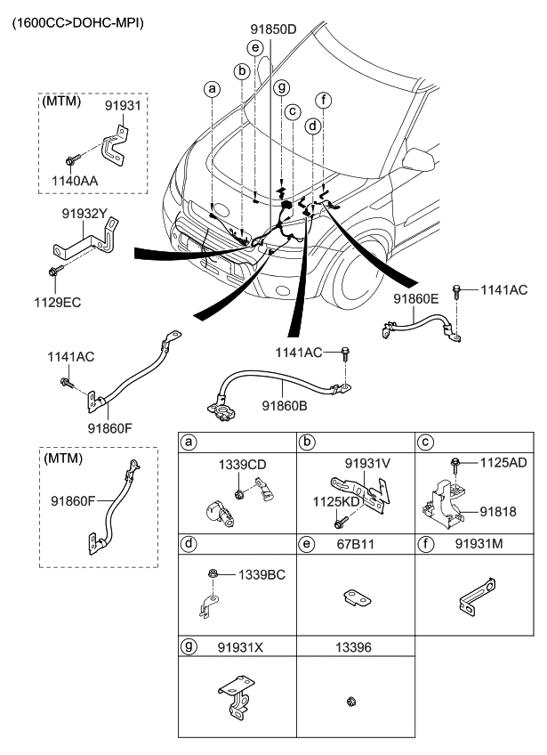 Kia 918602K110 Wiring Assembly-Engine Ground