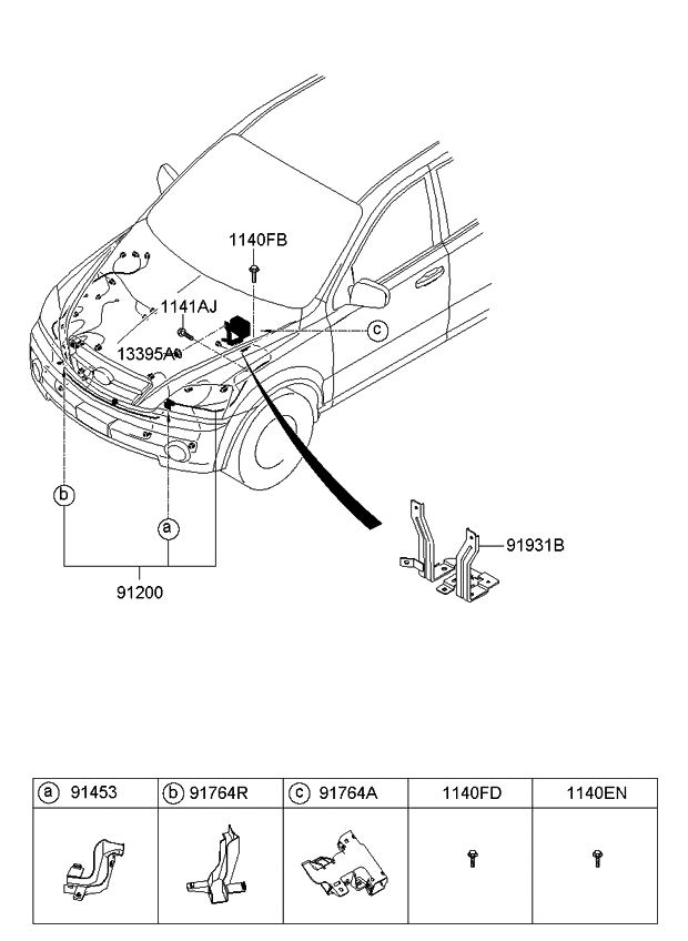 Kia 912143E340 Wiring Assembly-Engine