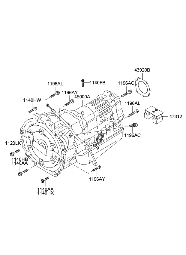 Kia 1196112456K Bolt-Washer Assembly