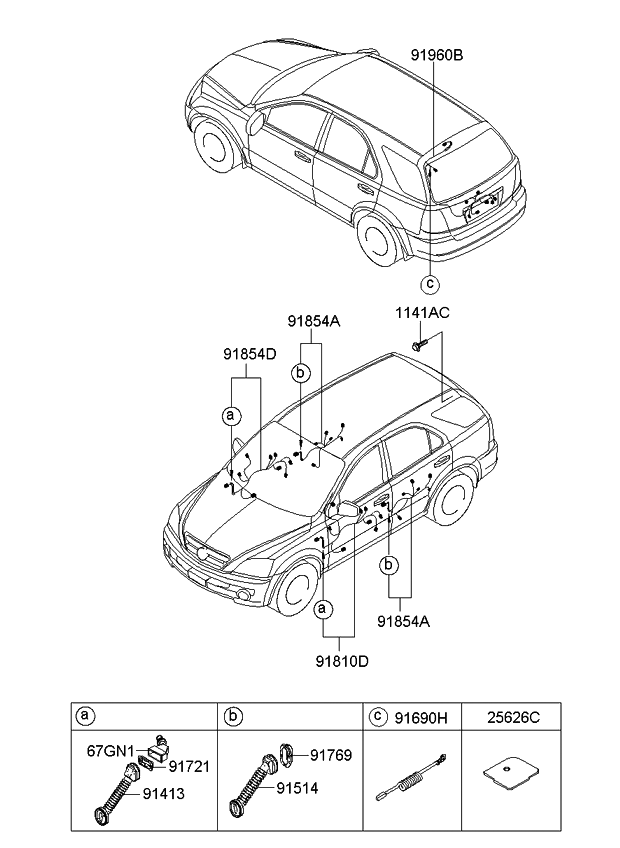 Kia 918113E120 Wiring Assembly-Front Door,As