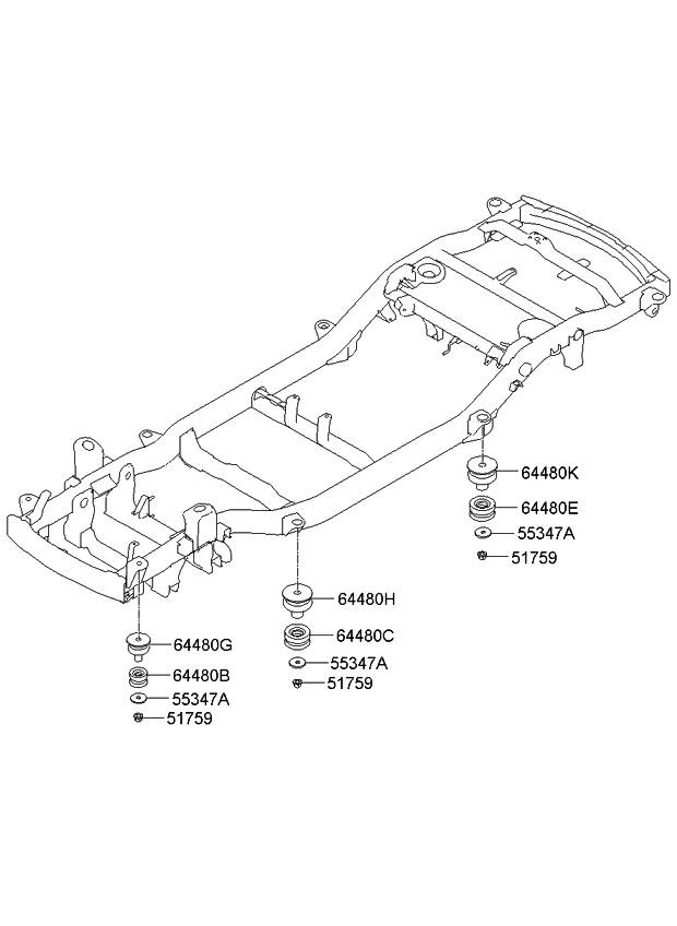 Kia 634103E300 Rubber Assembly-Body Mounting