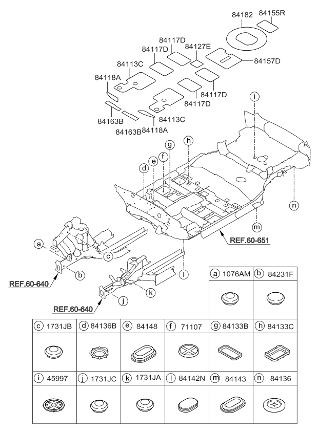 Kia 841572S000 Pad-ANTIVIBRATION Rear