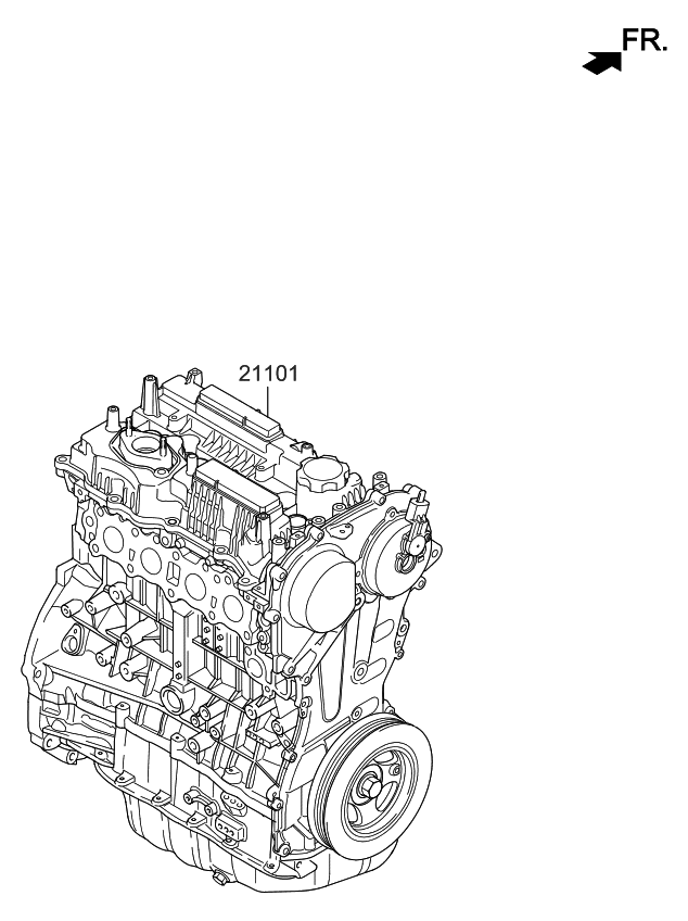 Kia 211012GK11 Engine Assembly-Sub