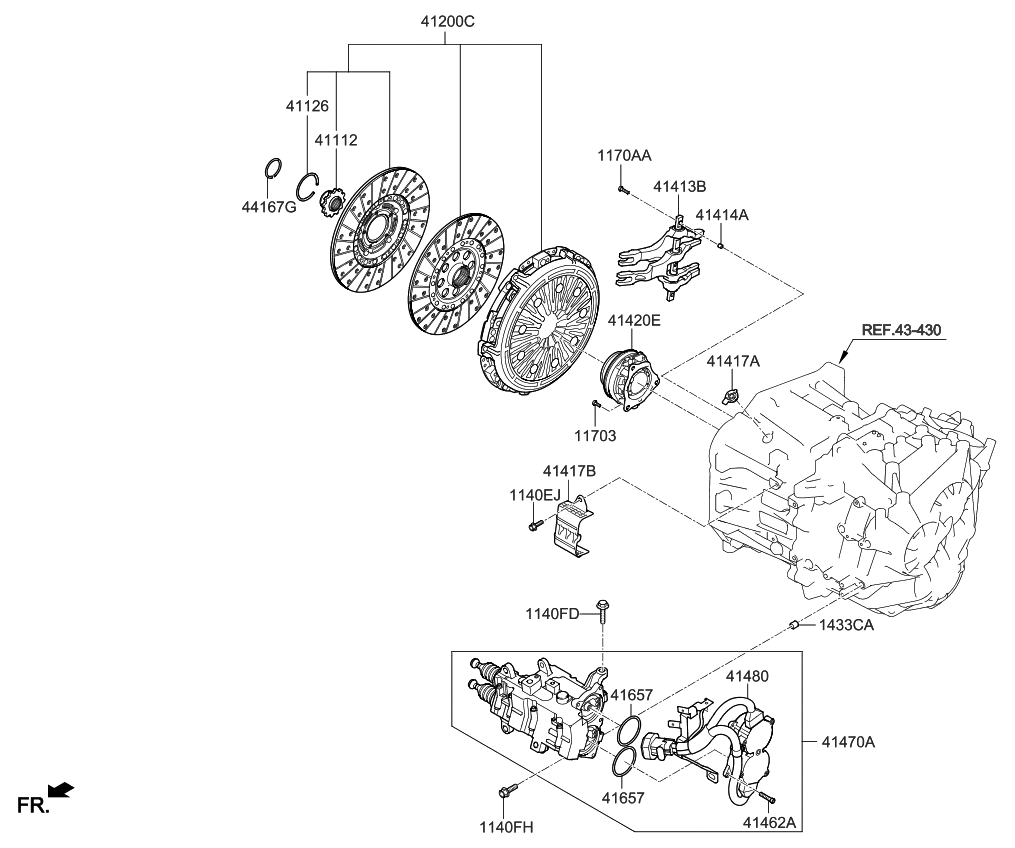 Kia 411122D100 Hub-Flange