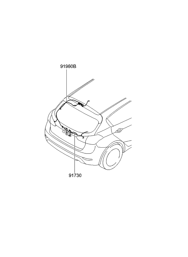 Kia 91680A7030 Wiring Assembly-Tail Gate