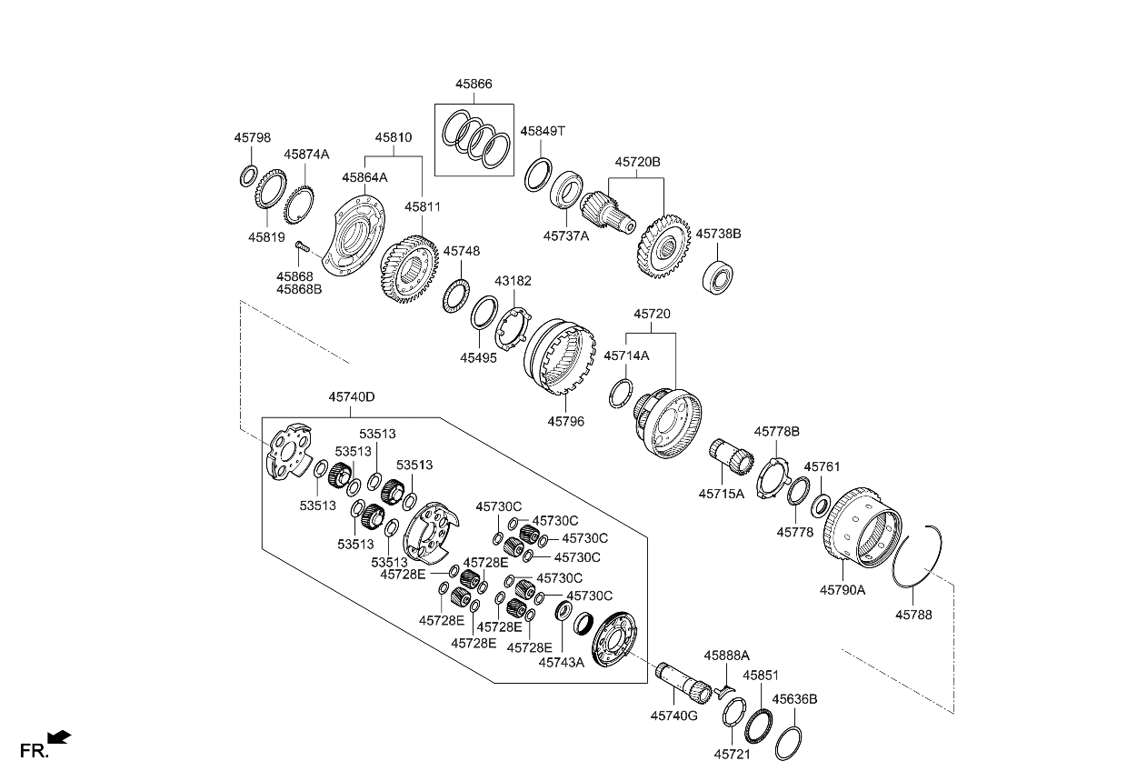 Kia 458113B620 Gear-Transfer Driven