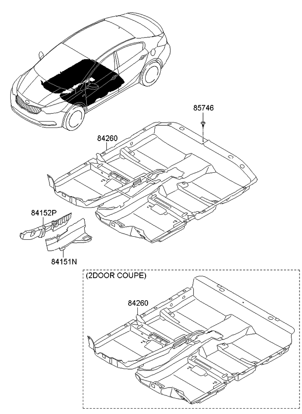 Kia 84251A7050 Iso Pad-Floor Tunnel