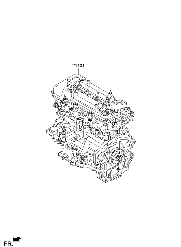 Kia 104W12BS00 Engine Assembly-Sub