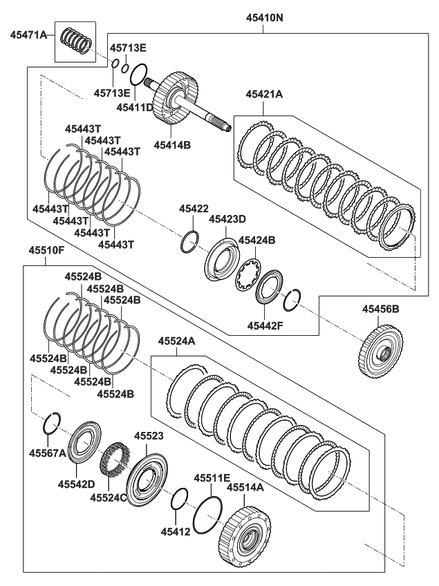 Kia 455143B652 RETAINER Assembly-Over Driver Clutch 455143B652 Kia RETAINER Assembly-Over Driver Clutch