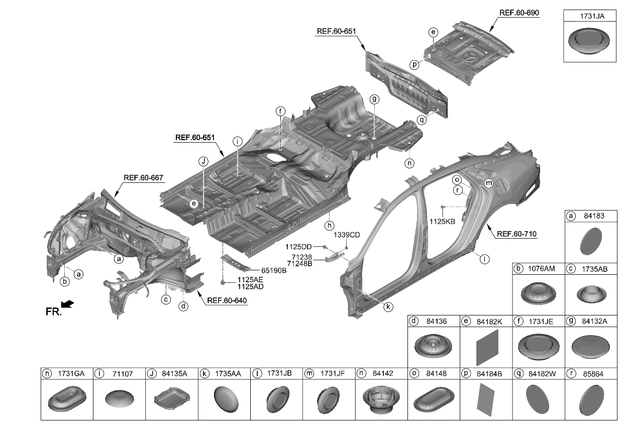 Kia 651C6L1000 Stay-Center