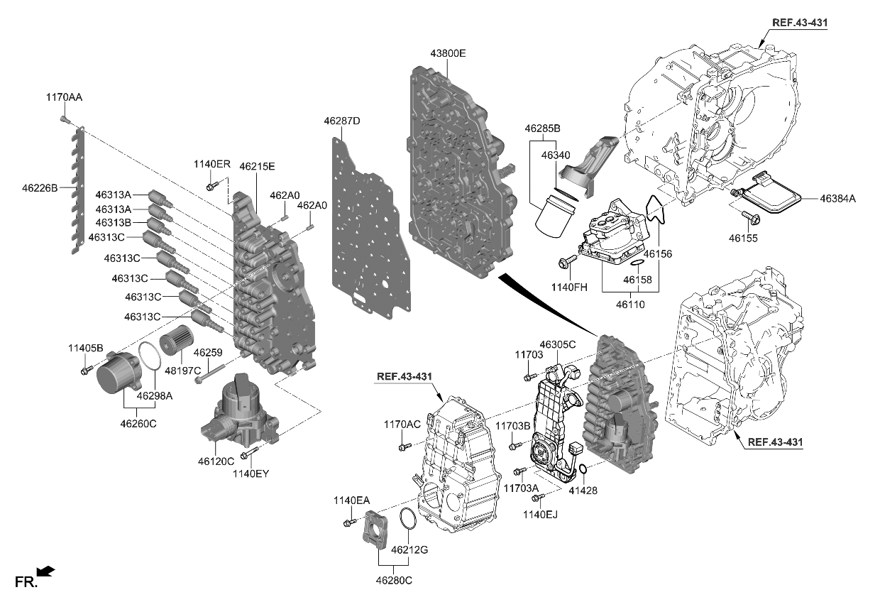 Kia 463212N000 Oil Filter Assembly