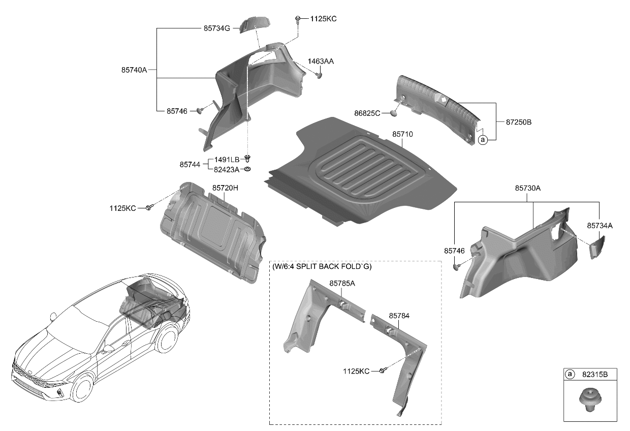 Kia 85710L3010WK Mat Assembly-Luggage COV