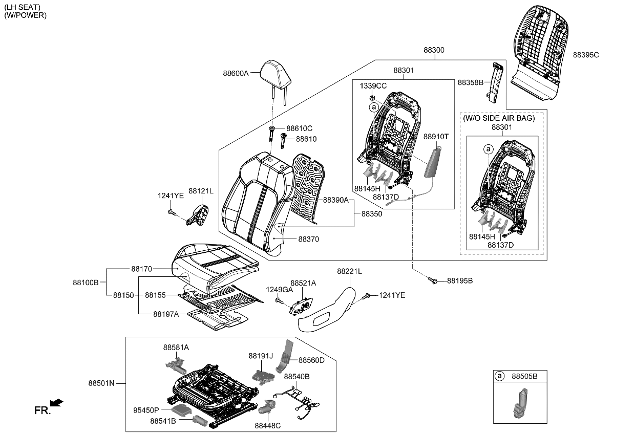 Kia 88150L3020 Pad Assembly-Front Seat