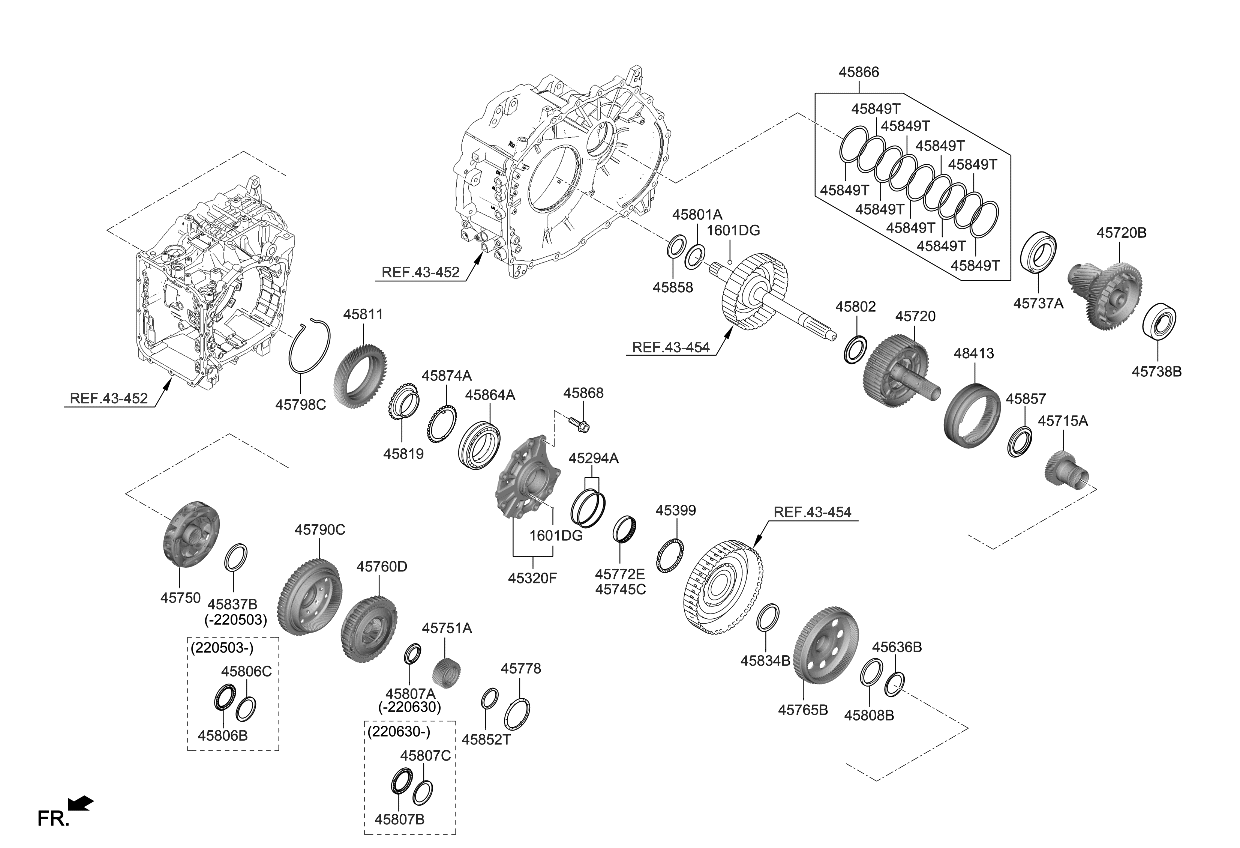 Kia 457204G620 Gear Kit-Ata TRANSFE