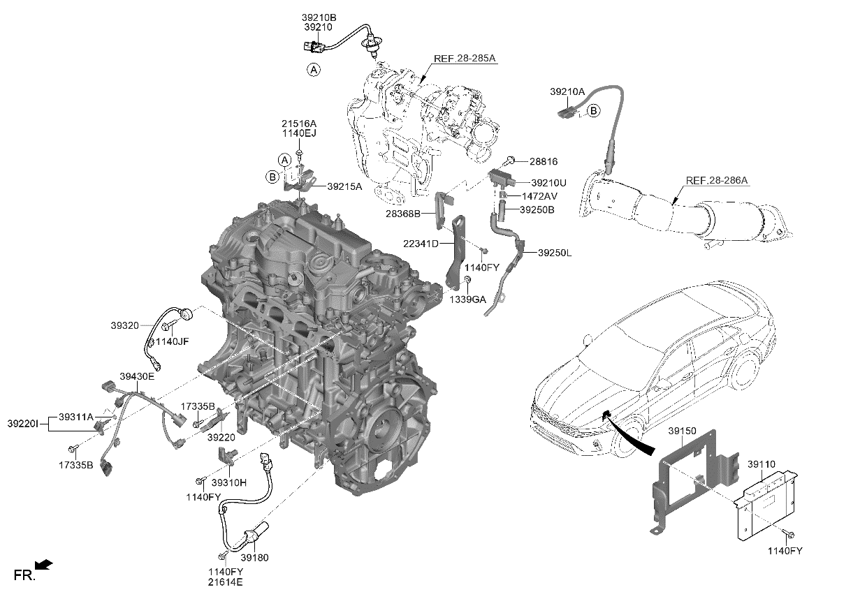 Kia 391232MKK0 Engine Ecm Control Module