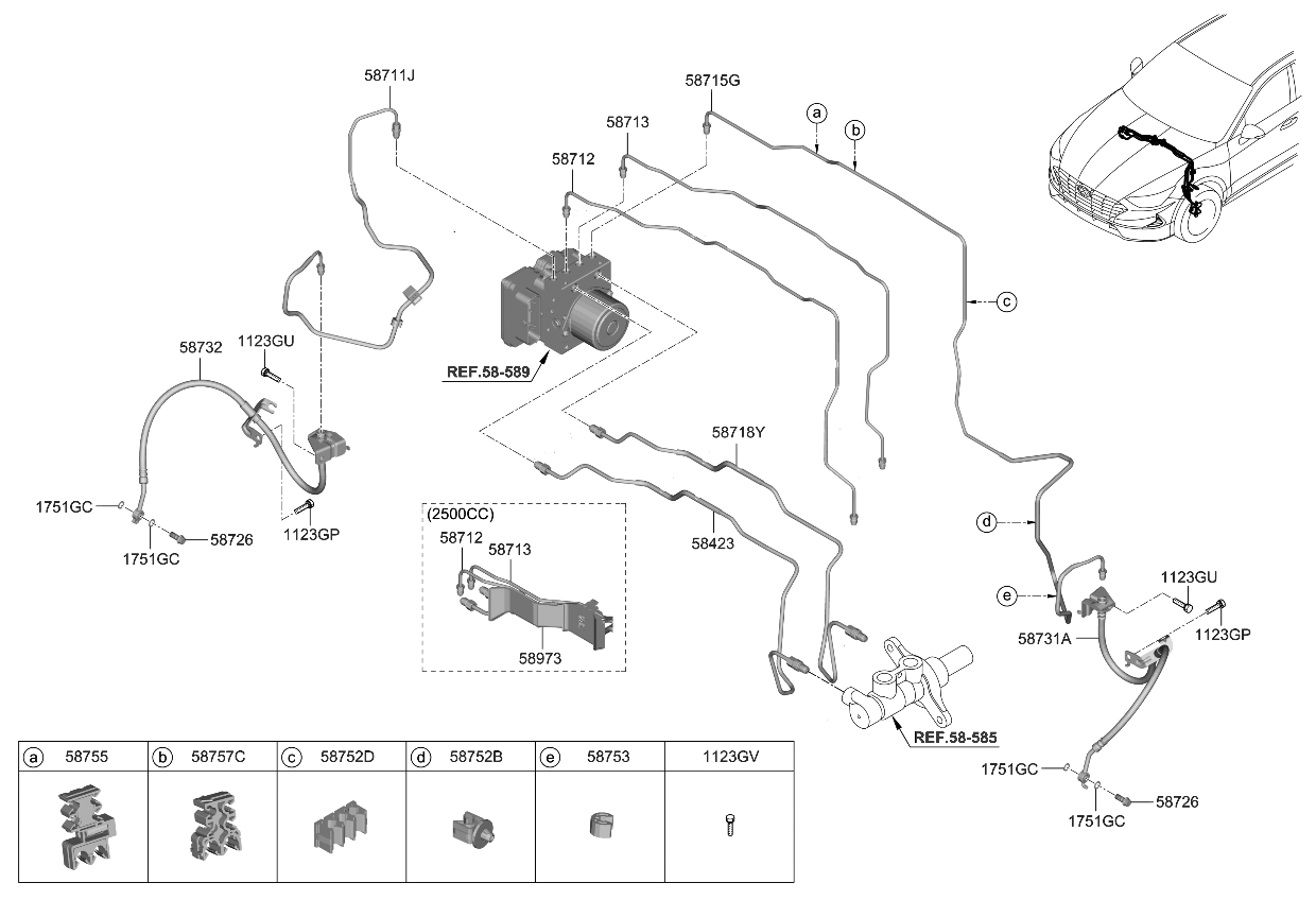 Kia 58718L0000 Tube-M/CYL To H/UNIT