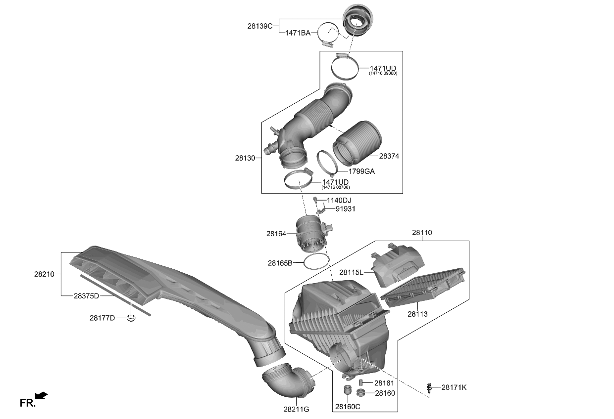 Kia 1471609000 Clamp-Hose