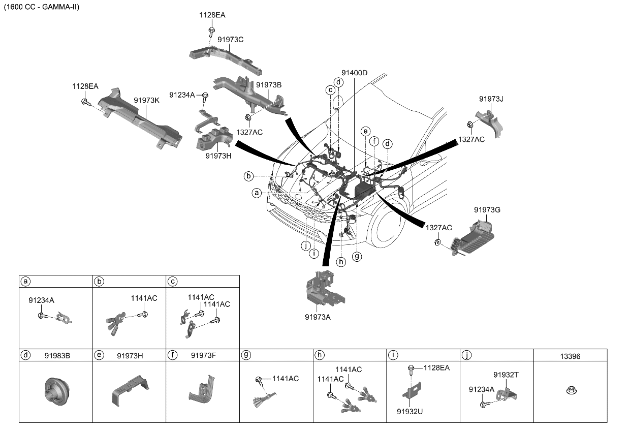 Kia 91400L3200 WIRING ASSY-CONTROL