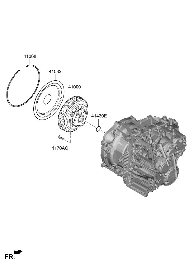 Kia 410682N000 Snap Ring-Double CLU