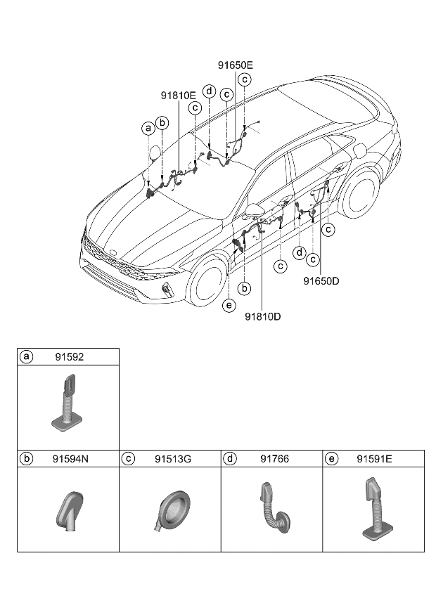 Kia 91614L3380 WIRING ASSY-FR DR(PA