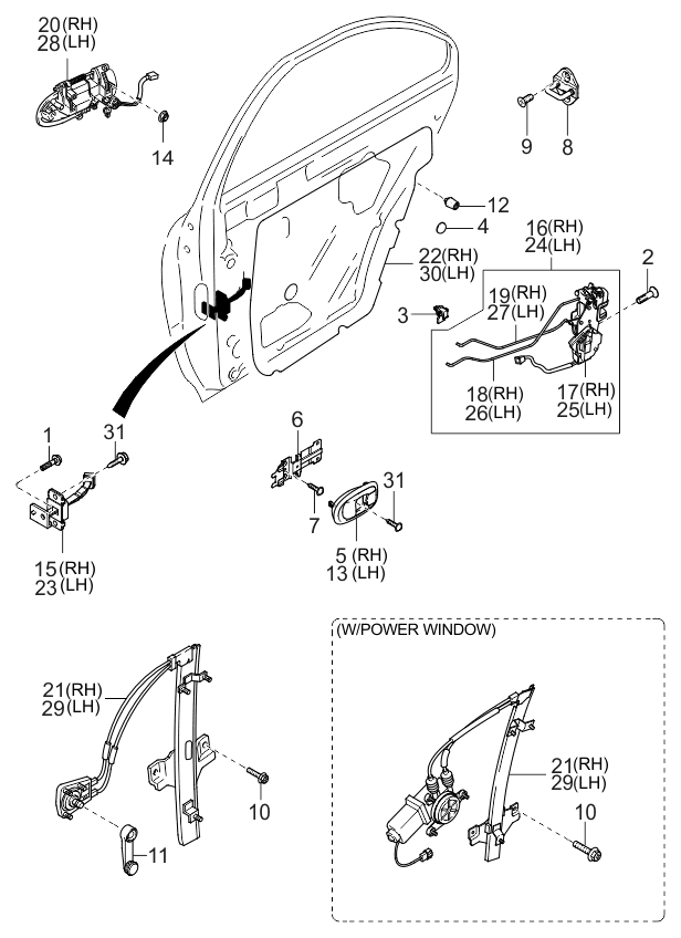 Kia 0K2N172333 Bracket-In Handle