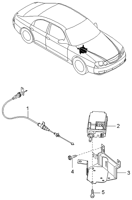 Kia 0K2NC66313 Bracket-Accelerator Module