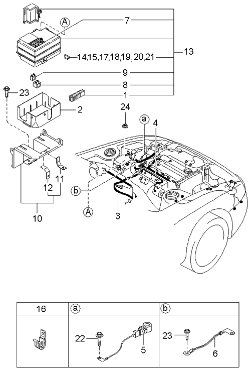 Kia 2K2DJ67JB0A Junction Block Assembly