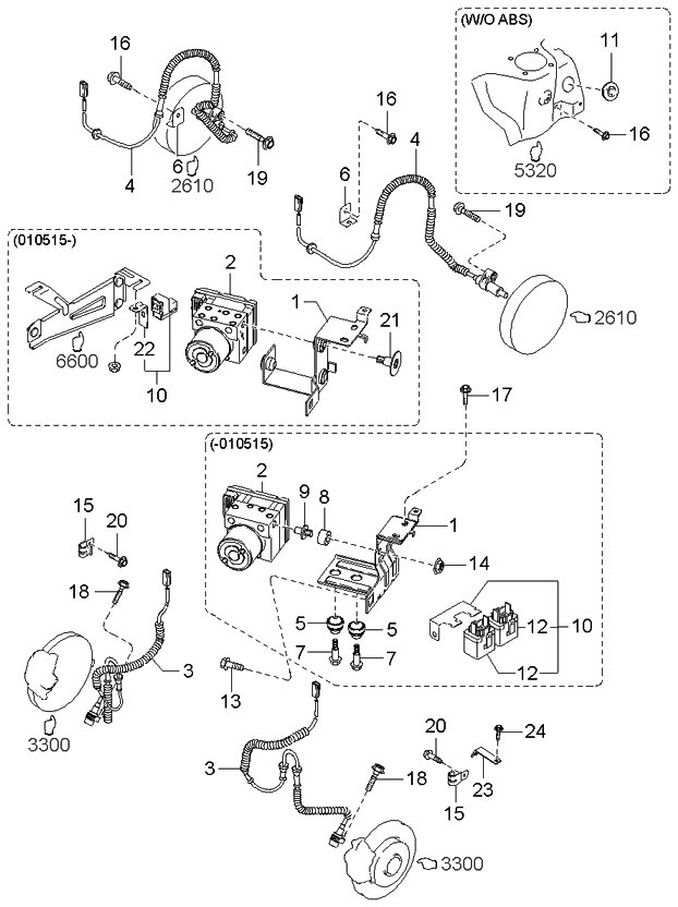 Kia 0K2N143715 Bracket-Sensor Abs