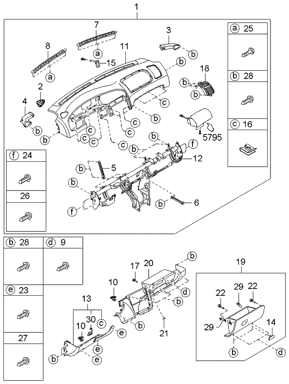 Kia 0K2NA55100E96 Panel Assembly-INSTRUMEN