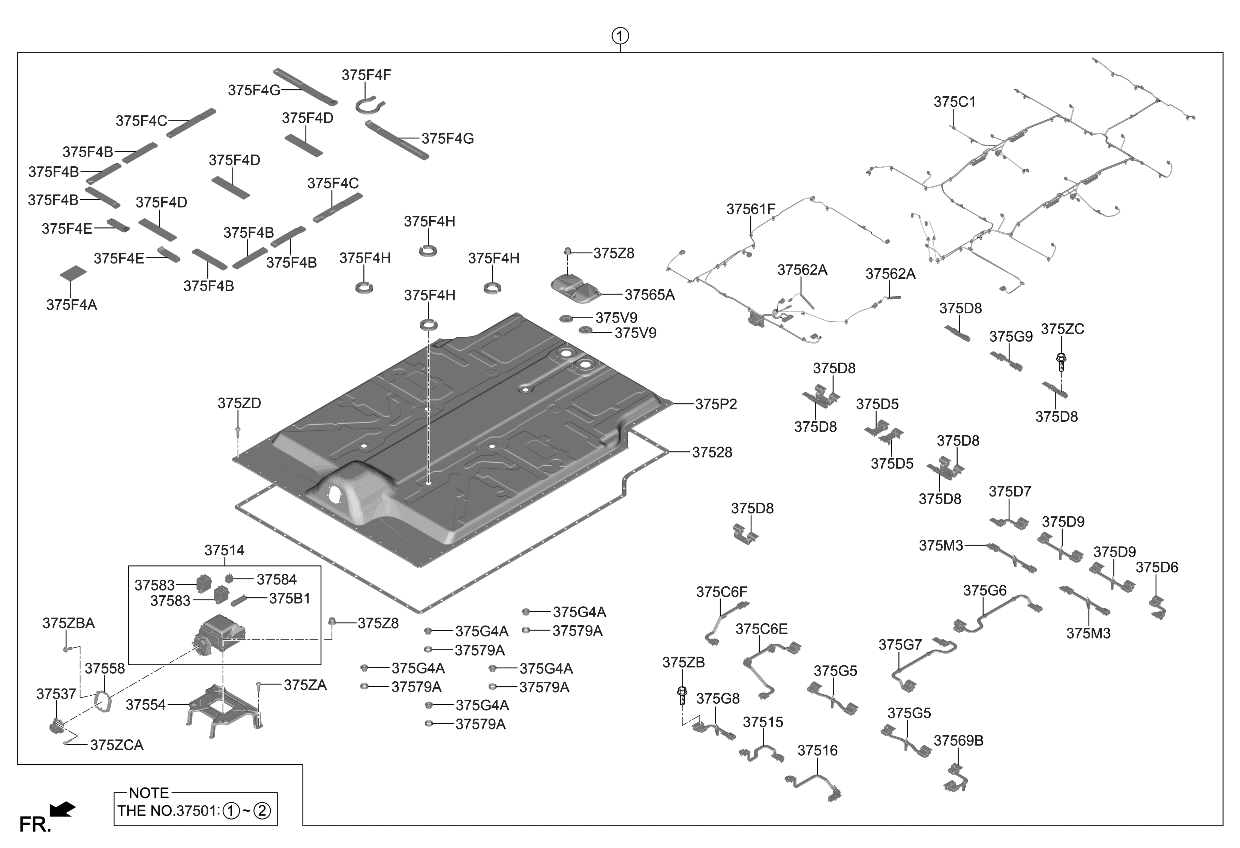 Kia 37501AO200 BATTERY SYSTEM ASSY