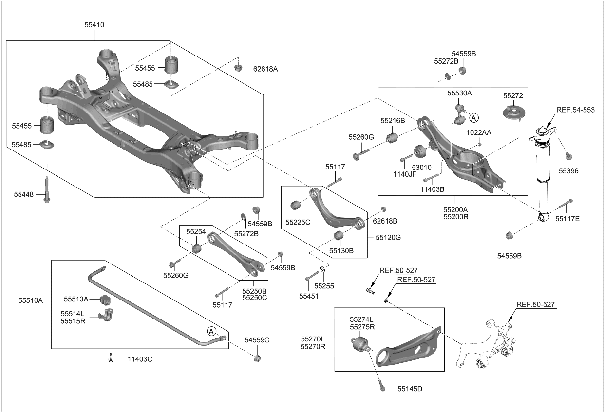 Kia 55270AT000 ARM ASSY-RR TRAILING