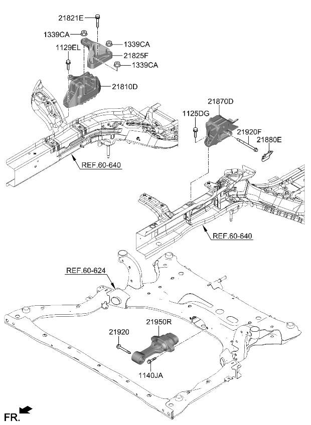 21860AO000 Genuine Kia BRACKET ASSYMOTOR M