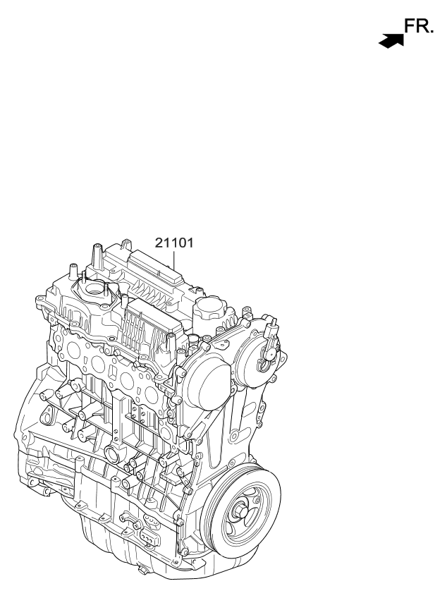 211012GK10 Kia Sub Engine Assembly