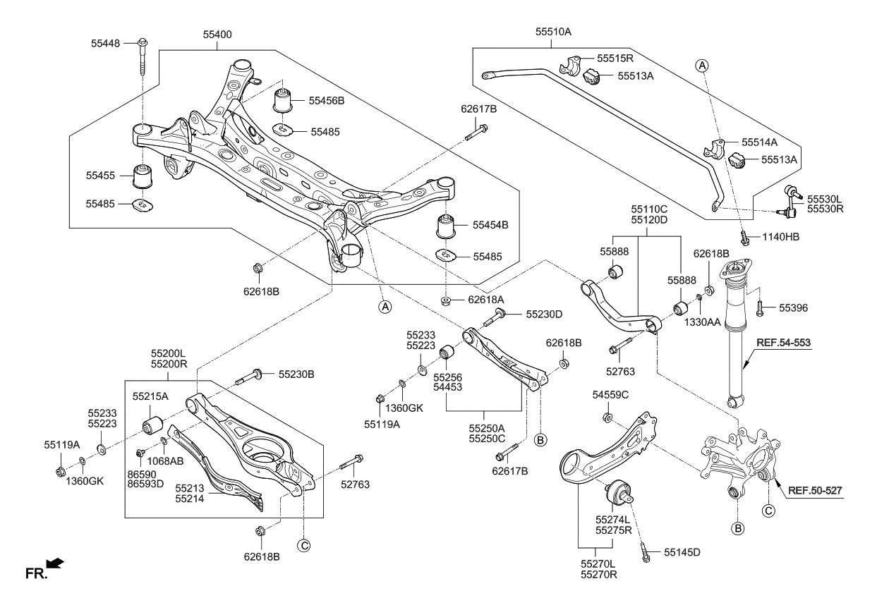 Kia 55218C2110 Cover-Rr LWR Arm RH