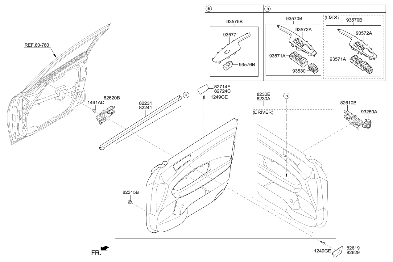 Kia 82308D5040BW9 Panel Assembly-Front Door