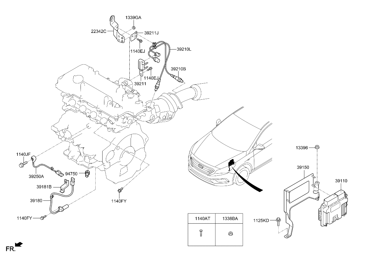 Kia 392112B120 Bracket-Wire