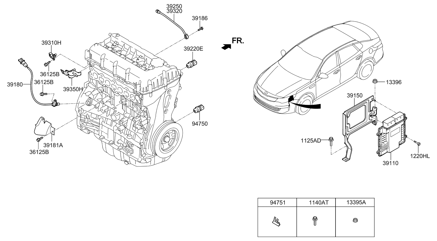 Kia 1339606006K Nut-Flange