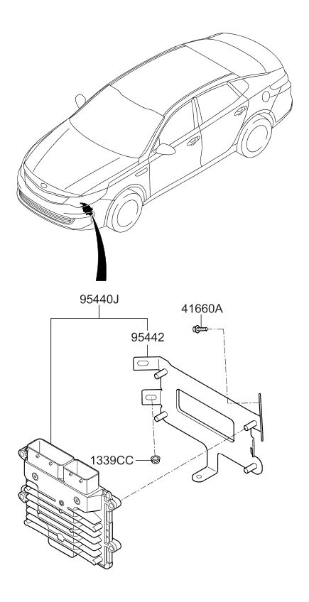 Kia 954422DBA0 Bracket-T/M Control