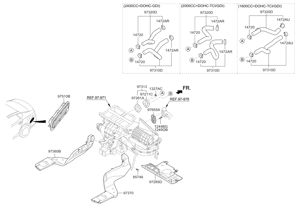 Kia 97311D5300 Hose Assembly-Water Inlet