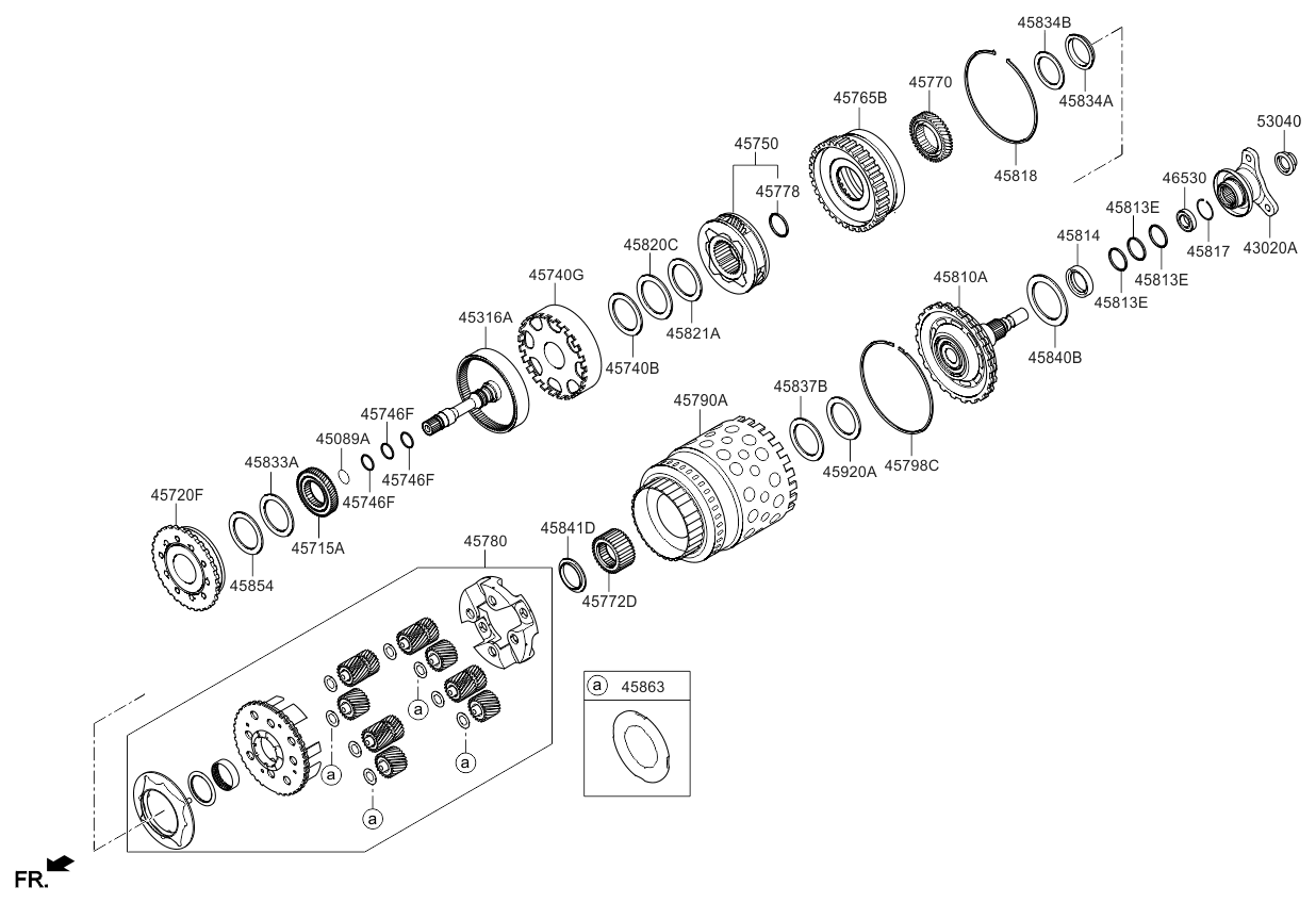 Kia 458414E024 Race-Thrust Bearing