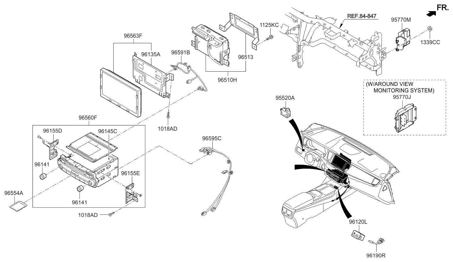 Kia 965913TAB0 Cable Assembly-LVDS