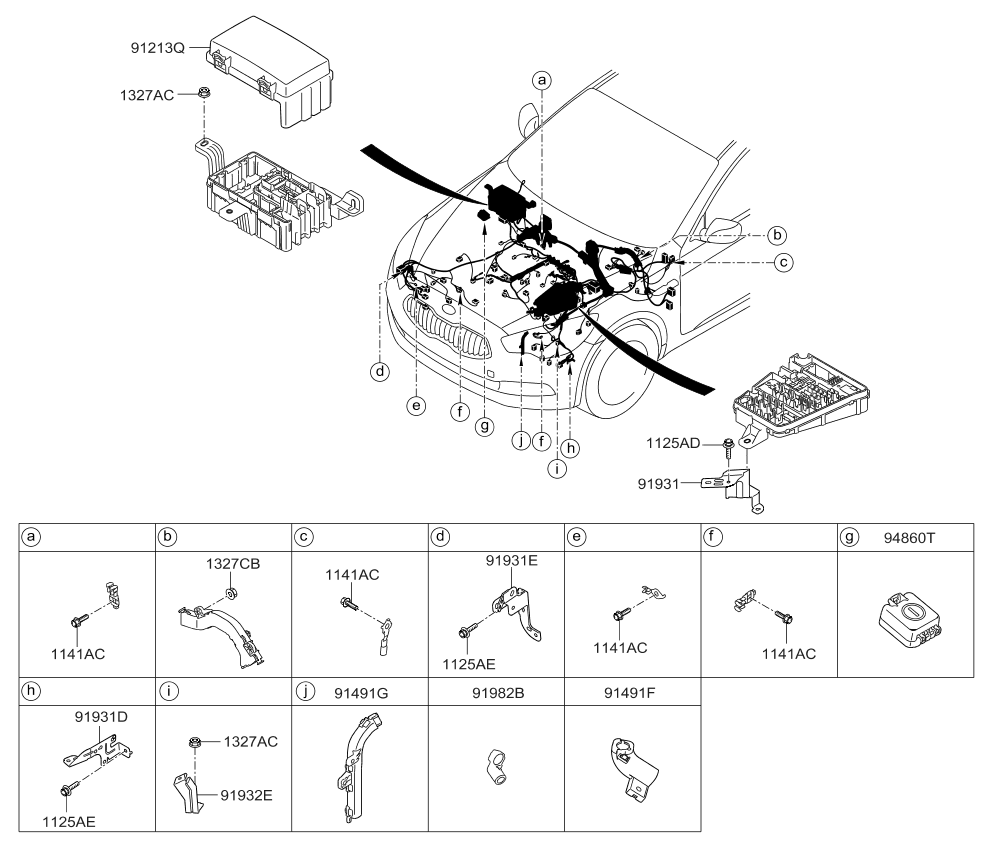 Kia 919703M040 Protector-Wiring