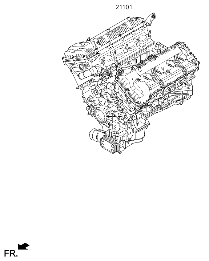 Kia 1K1113FU03 Engine Assembly-Sub